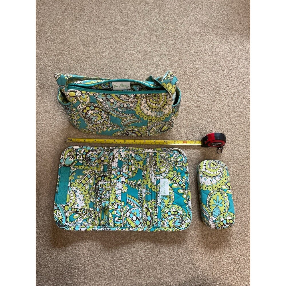 Vera Bradley  Floral Pattern Purse Shoulder Bag with Wallet & Glasses Case